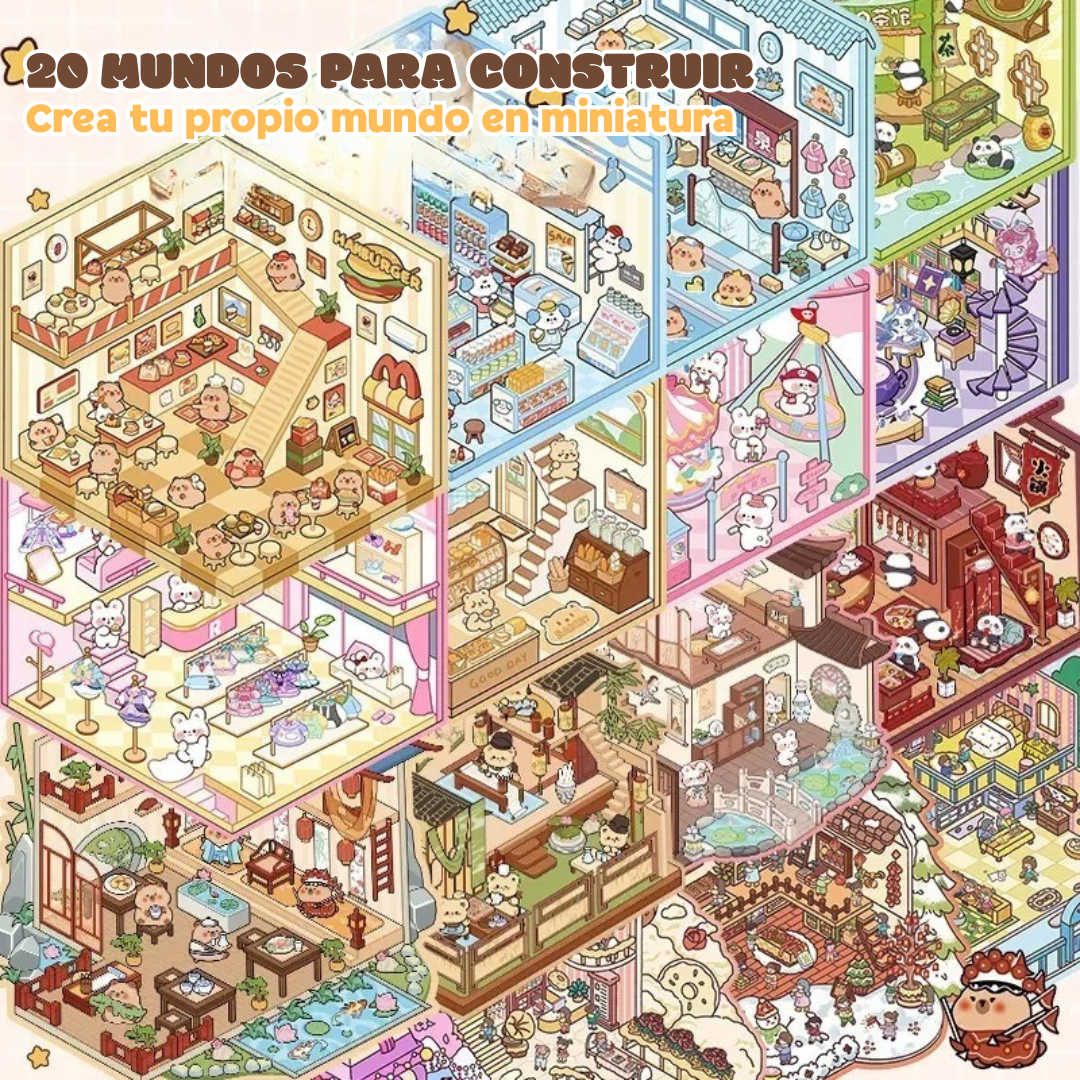 Mini Mundos para construir - Pack de 20 escenarios