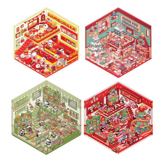 Paseo Comercial - Pack de 4 Escenarios